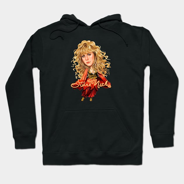 Stevie Nicks Caricature Style Hoodie by Leopards